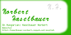 norbert haselbauer business card